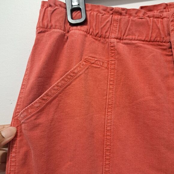 Mother The Springy Boho Flaterring Hot Coral Ankle Jean Size 33 - Picture 13 of 13